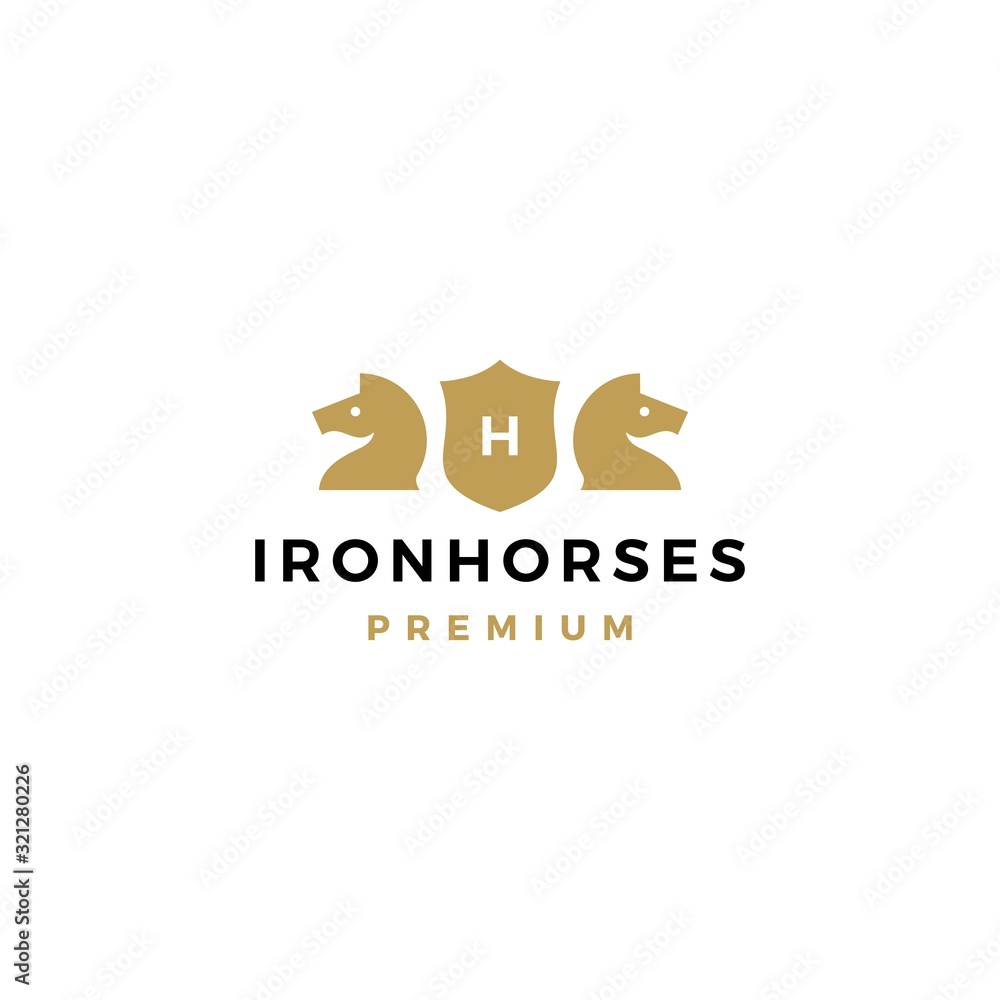 horse coat of arms logo vector icon illustration horse coat of arms logo vector icon illustration