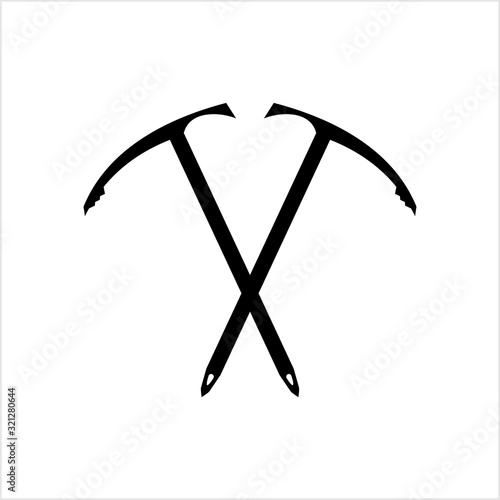 Ice Axe Icon, Multi-Purpose Hiking And Climbing Tool