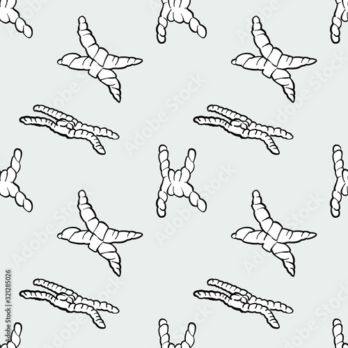 Coppia Ferrarese seamless pattern greyscale drawing photo