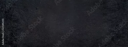 Panel kuchenny z motywem Rustic black grunge background banner. Aged dirty metal surface texture.