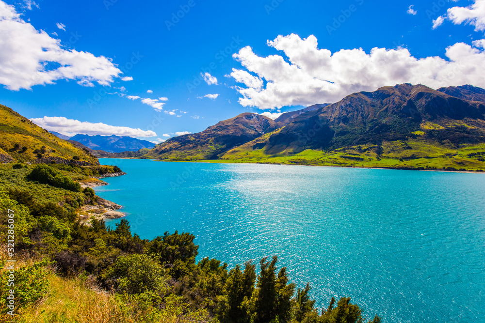 The lake Hawea The lake Hawea