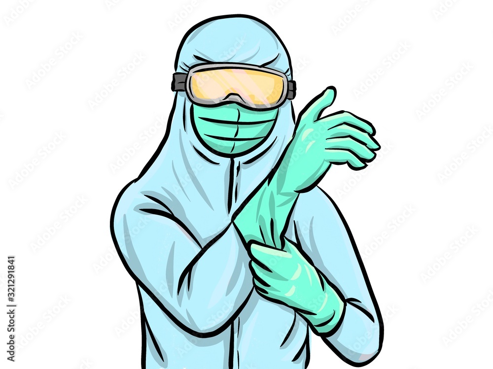 the doctor or the nurse is wearing personal protective equipment in frontline health worker fighting the coronavirus outbreak. the doctor or the nurse is wearing personal protective equipment in frontline health worker fighting the coronavirus outbreak.