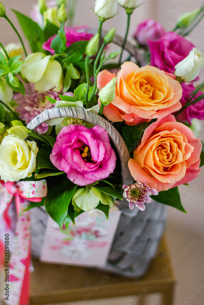 flowers in a basket flowers in a basket