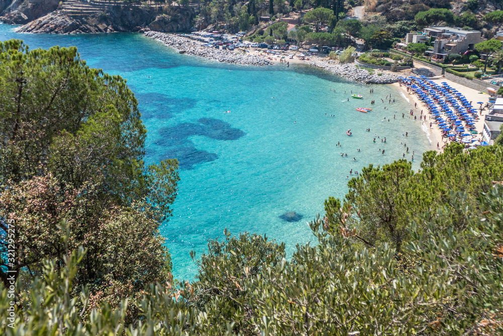Beautiful beach with turquoise water in Giglio Island