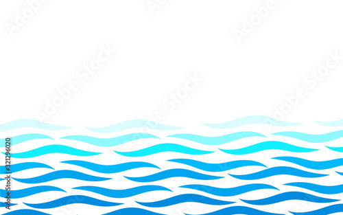 Alternating lines water blue ocean wave abstract background vector illustration