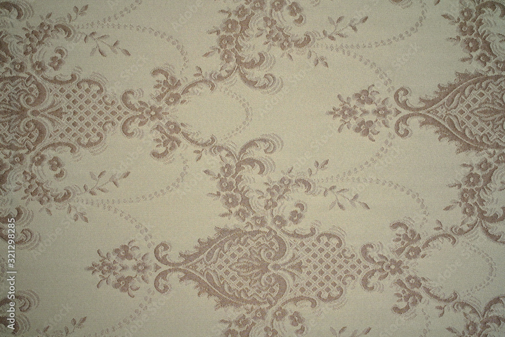 curtain cloth of brown color with a pattern. background, texture, wallpaper curtain cloth of brown color with a pattern. background, texture, wallpaper