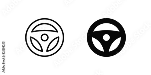 set of car wheel icons isolated symbol