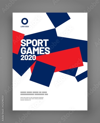 Poster layout design for sport event, invitation, awards or championship. Sport background.