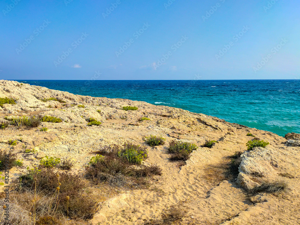 Mediterranean seascape near Ayia Napa, Cyprus.