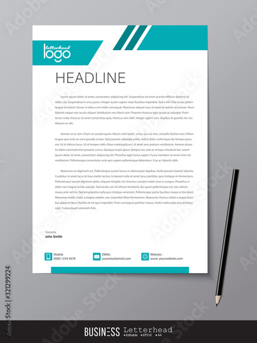 Letterhead design template and mockup minimalist style vector bundle. set design for business or letter layout, brochure, template, newsletter, document or presentation and other.