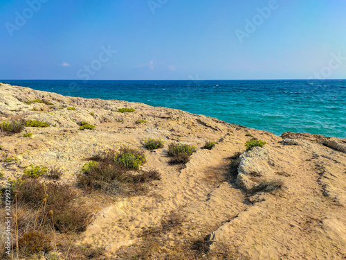 Mediterranean seascape near Ayia Napa  Cyprus.