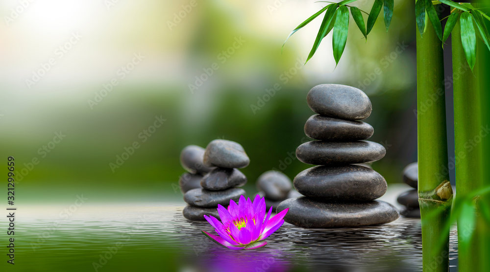 Fototapeta Spa massage, natural alternative treatment (Hot stone massage)