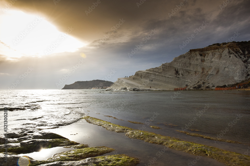 Scala Dei Turchi zachód słońca