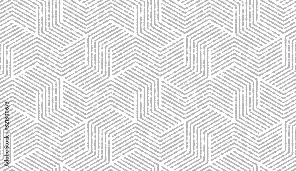 Obraz Abstrakcyjny wzór geometryczny z paskami, linie. Bezszwowe tło wektor. Biało-szary ornament. Prosta grafika kratowa.