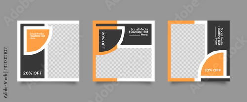 Set of Modern trendy covers idea. Editable simple info banner shop. Slides for app, web design digital style for social media pack. Square handpicked beauty posts, brochure layout design. pr promo