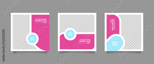 Set of Modern trendy covers idea. Editable simple info banner shop. Slides for app, web design digital style for social media pack. Square handpicked beauty posts, brochure layout design. pr promo