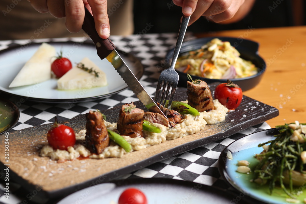 delicious lamb grill and beautiful presentation delicious lamb grill and beautiful presentation