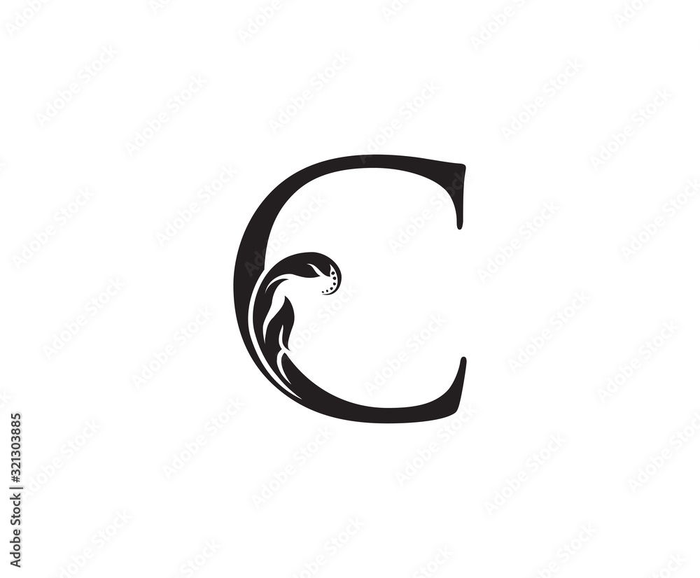 Classic C Letter Swirl Logo. Black C With Classy Leaves Shape design perfect for Boutique, Jewelry, Beauty Salon, Cosmetics, Spa, Hotel and Restaurant Logo. Classic C Letter Swirl Logo. Black C With Classy Leaves Shape design perfect for Boutique, Jewelry, Beauty Salon, Cosmetics, Spa, Hotel and Restaurant Logo.