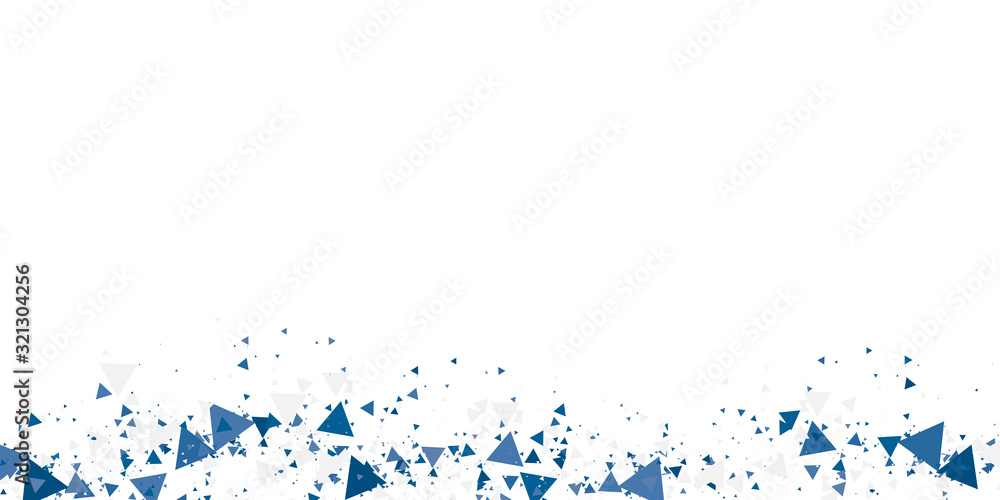 Fototapeta premium Abstract blue triangle modern template for business or technology presentation and space for text, vector illustration. Suit for presentation design.