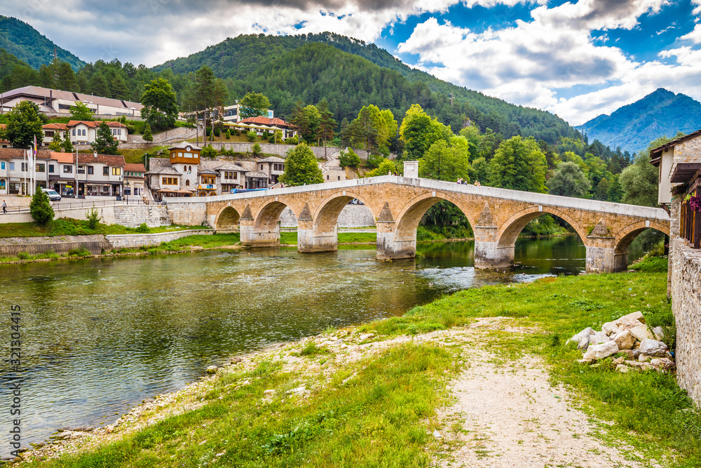 Town Of Konjic In Bosnia and Herzegovina In Europe