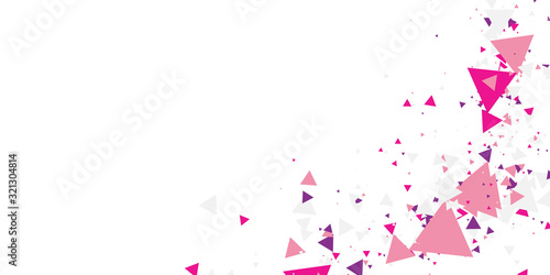 Pink purple geometric triangle abstract background for presentation design. Vector illustration and graphic design photo
