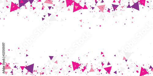 Pink purple geometric triangle abstract background for presentation design. Vector illustration and graphic design