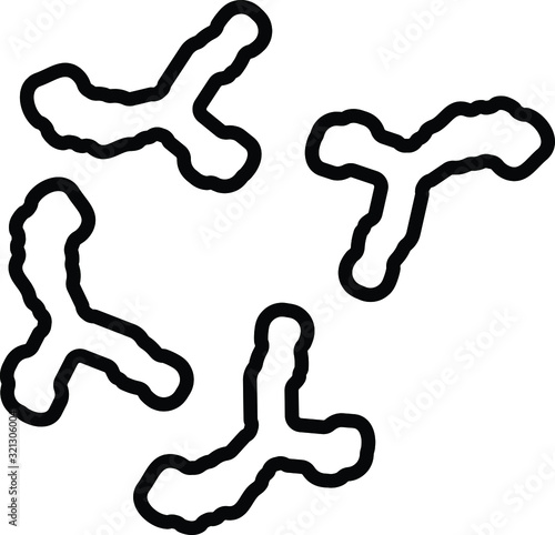 bifidobacterium icon, vector