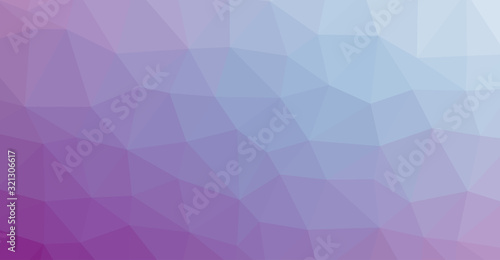 Bright blue purple polygon pattern. Low poly design