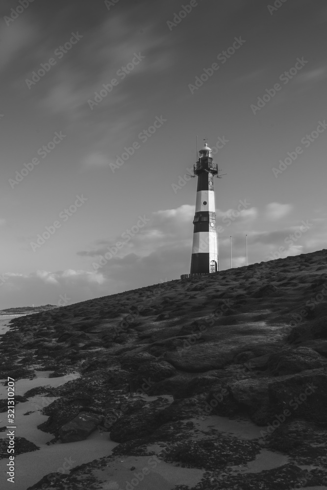 Lighthouse on the coast of Breskens, The Netherlands