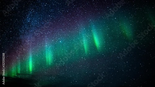 Starry Aurora Northern Lights time lapse