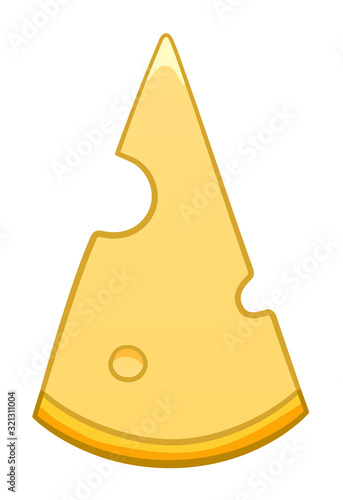 Cartoon style isolated cheese on white background