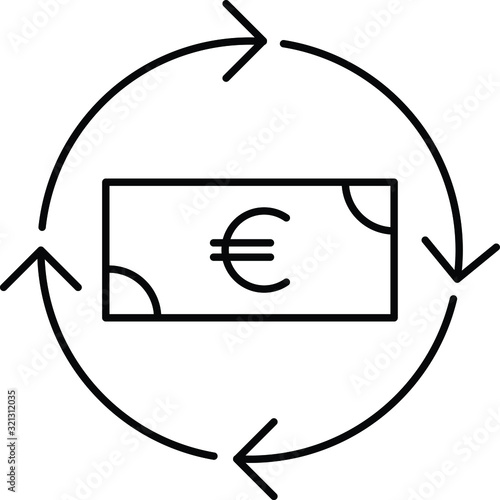Money turnover icon