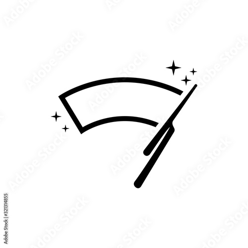 Car windscreen wiper icon