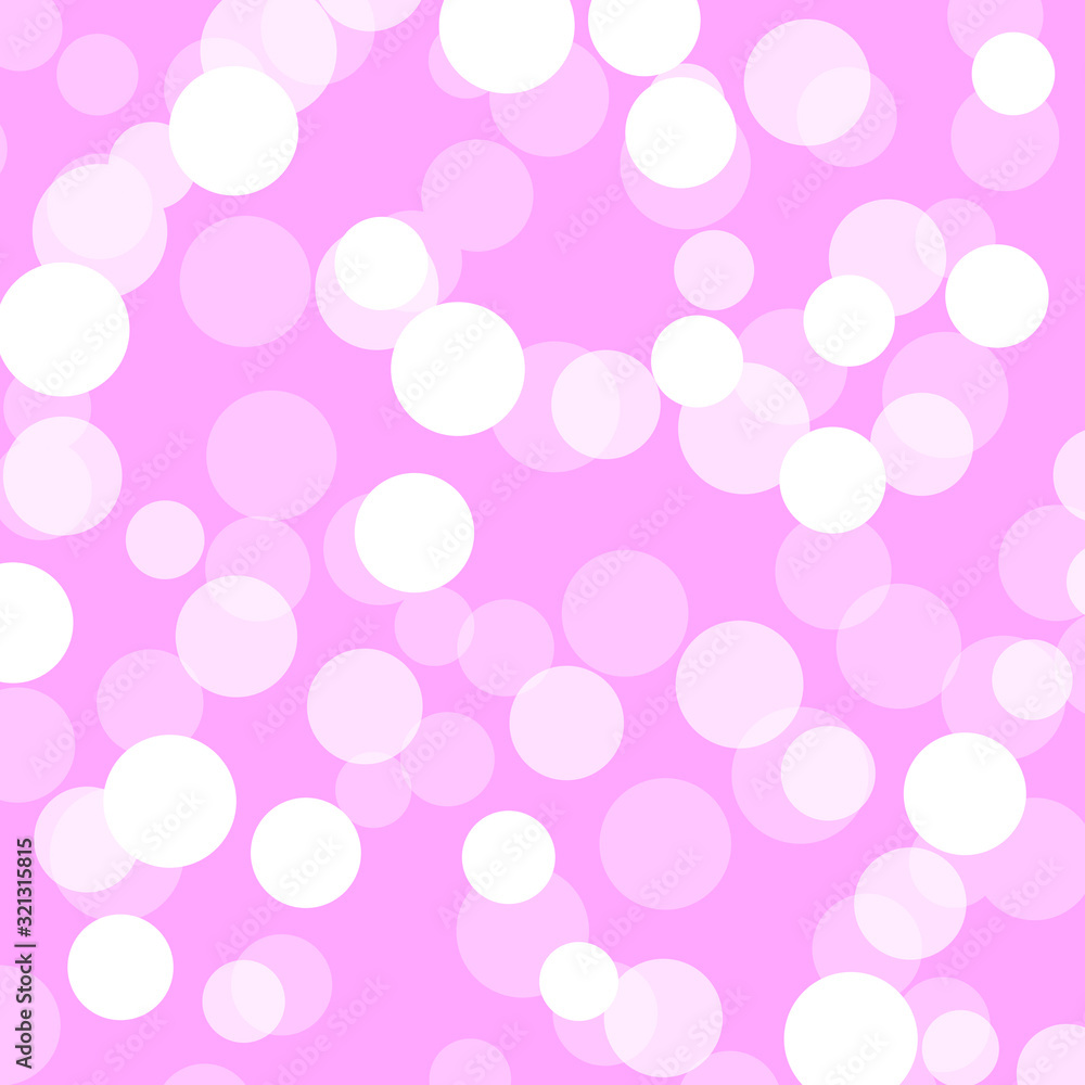 Abstract pink and white bokeh background - vector illustration