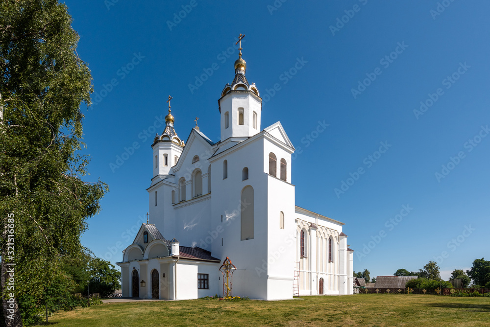 Orthodox SS. Boris and Gleb Church, in Belarusian Gothic style in Navahrudak (Novohrodek, Nowogrodek) in Belarus
