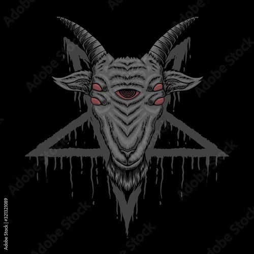 satanic Goat vector illustration
