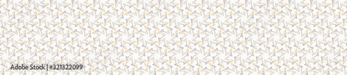 French damask shabby chic floral linen vector texture border background. Pretty seed flower banner seamless pattern. Hand drawn floral interior home decor ribbon trim. Classic rustic farmhouse style.