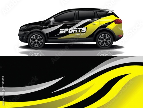Suv car wrapping decal design