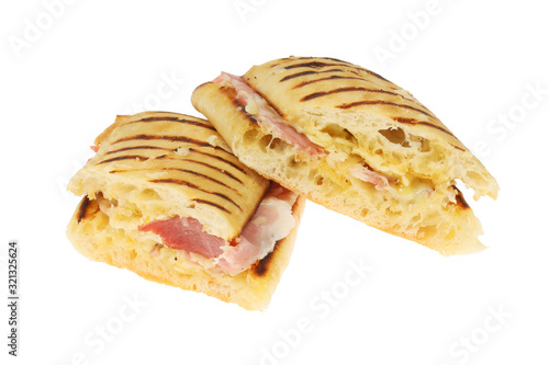 Cheese and ham panini photo