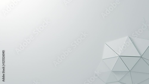White Abstract Background. Soft light Loop clean minimal pattern, Animated 3d rendering background for business presentation. Cells moving. UHD Seamless Loop. 