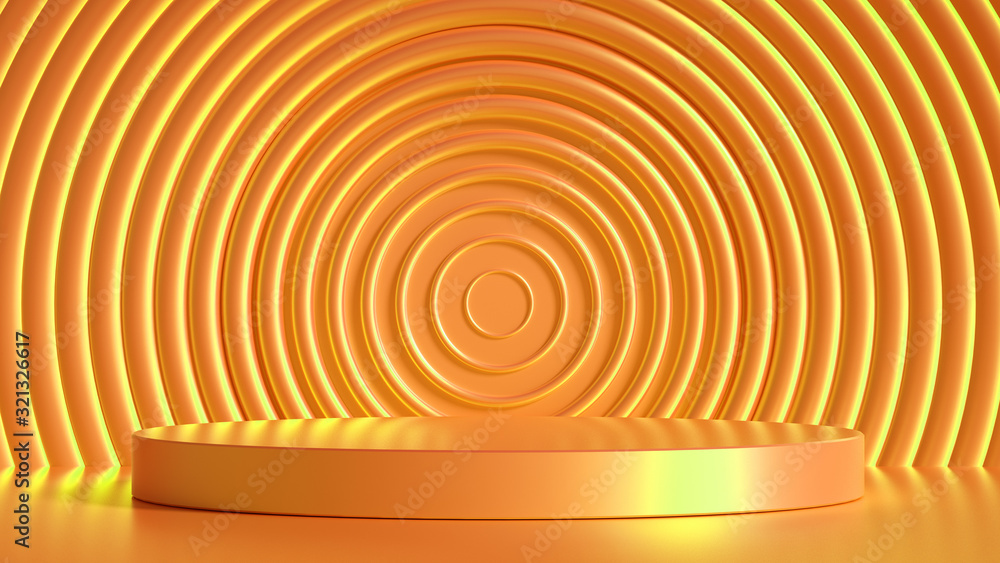 Elegant metal background with pedestal, podium and studio. 3d illustration, 3d rendering. Elegant metal background with pedestal, podium and studio. 3d illustration, 3d rendering.