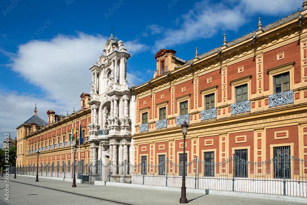 The Palace of San Telmo (Palacio de San Telmo), formerly the Universidad de Mareantes (a university for navigators), now is the seat of the presidency of the Andalusian Government, Seville, Spain.