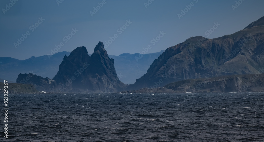 Cape Horn, the southernmost headland of Tierra del Fuego, Chile. It marks the northern end of the Drake Passage and the meeting of the Atlantic and Pacific Oceans.