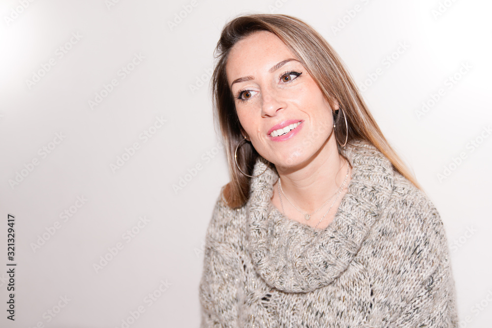 mediative beautiful woman thinking looking down copy space pensive girl sit on sofa home mediative beautiful woman thinking looking down copy space pensive girl sit on sofa home