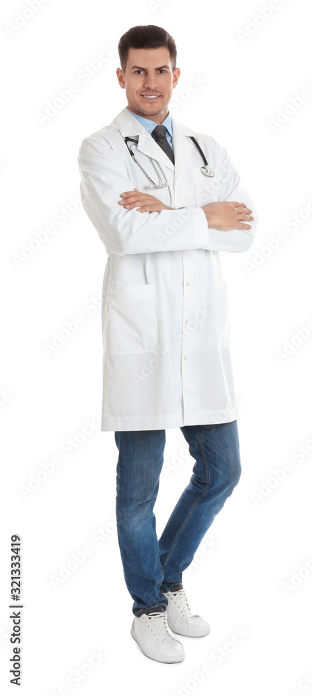 Full length portrait of doctor on white background Full length portrait of doctor on white background