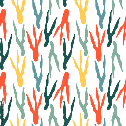Seamless pattern with branch.  Floral print.