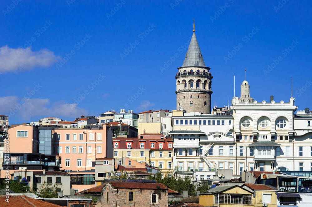 Galata tower the main symbol of Istanbul was built in 1349.