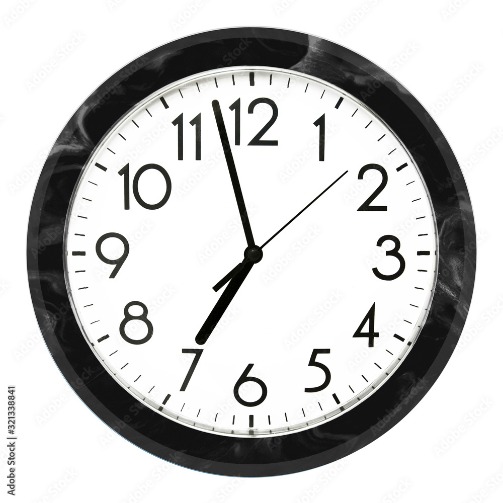 Blue wall clock. Isolated on white background. High quality photo. Blue wall clock. Isolated on white background. High quality photo.
