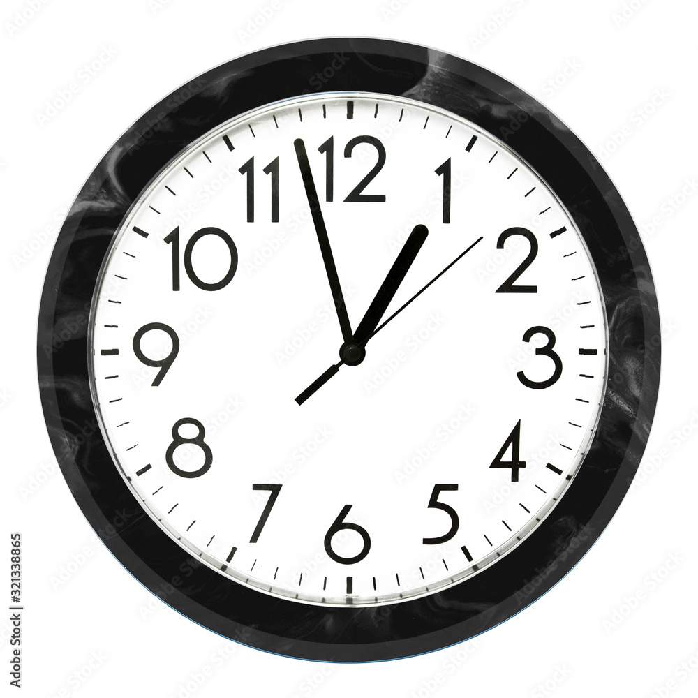 Blue wall clock. Isolated on white background. High quality photo. Blue wall clock. Isolated on white background. High quality photo.