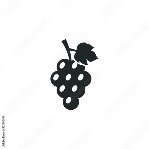 grapes icon template color editable. grapes fruit symbol vector sign isolated on white background illustration for graphic and web design.
